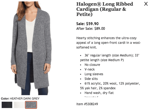 Halogen long hotsell ribbed cardigan